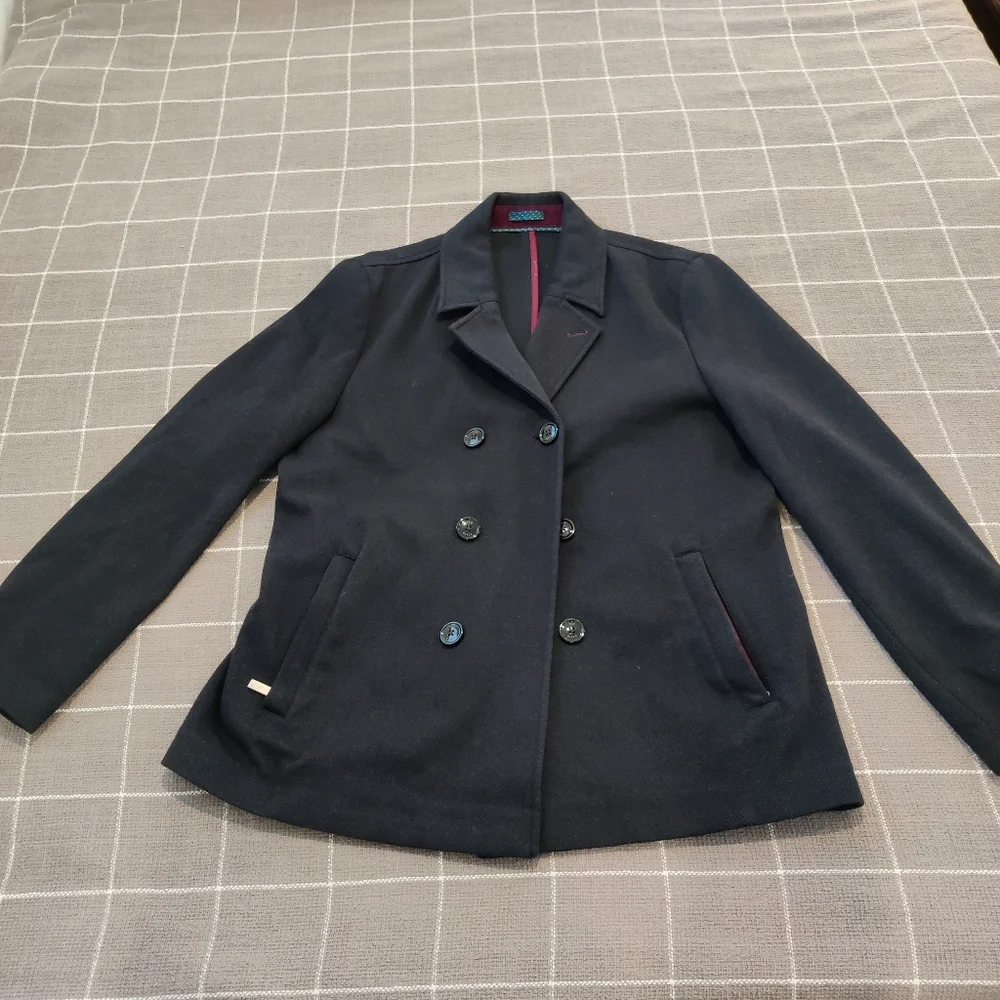 Ted Baker London Double Breasted Pea Coat - Picture 1 of 16